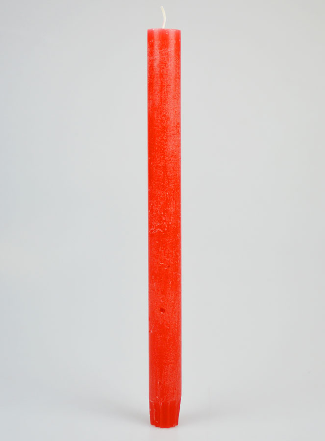Bougie Teintée Masse 27cm - Rouge Rosé (pic 1)