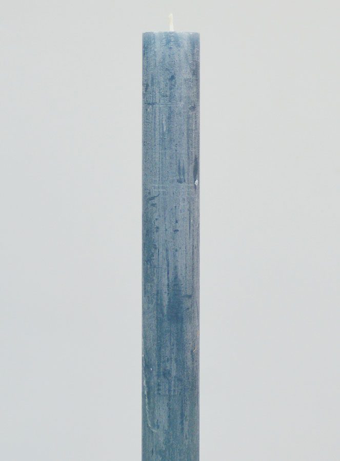 Bougie Teintée Masse 27cm - Bleu Gris (pic 3)