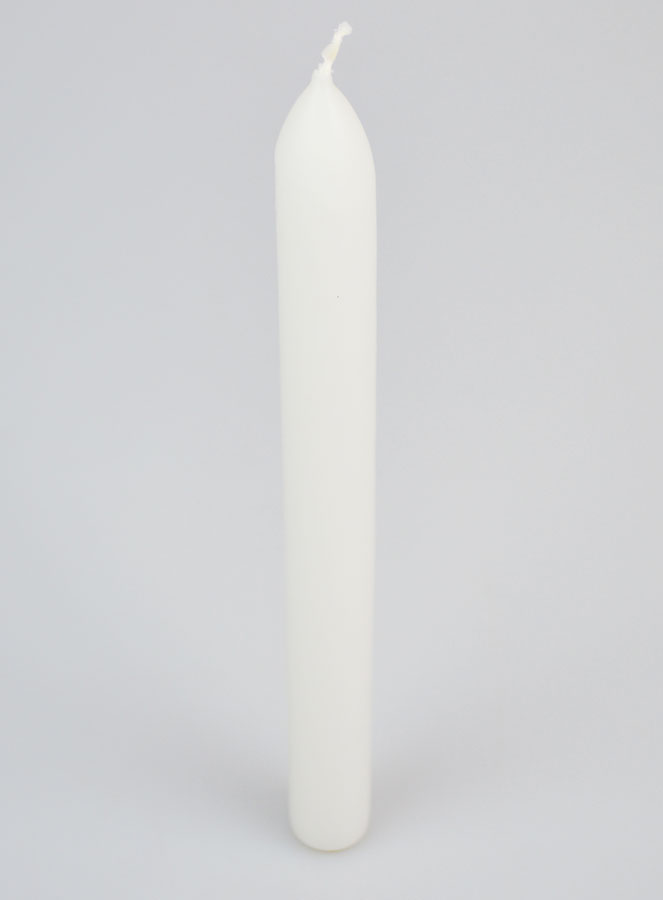 Bougie Teintée Masse 24cm - Blanc (pic 2)