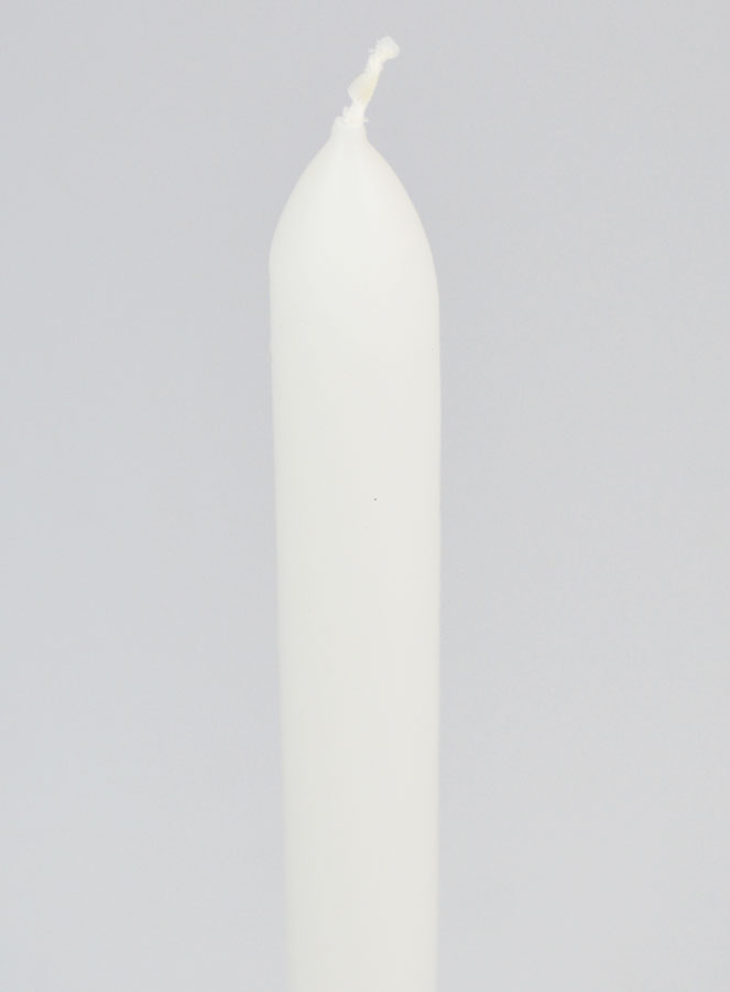 Bougie Teintée Masse 24cm - Blanc (pic 4)