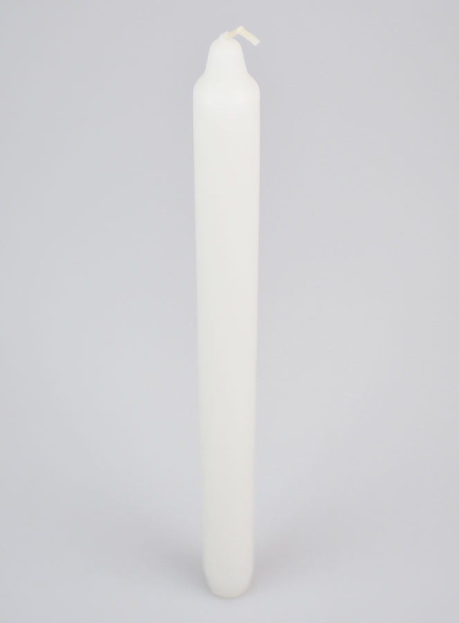Bougie Teintée Masse 29cm - Blanc (pic 2)