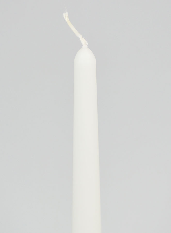 Bougie Teintée Masse Conique 24cm - Blanc (pic 4)
