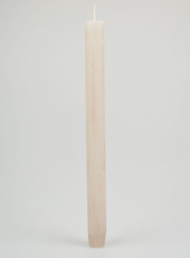 Bougie Teintée Masse 27cm - Gris Sable (pic 1)