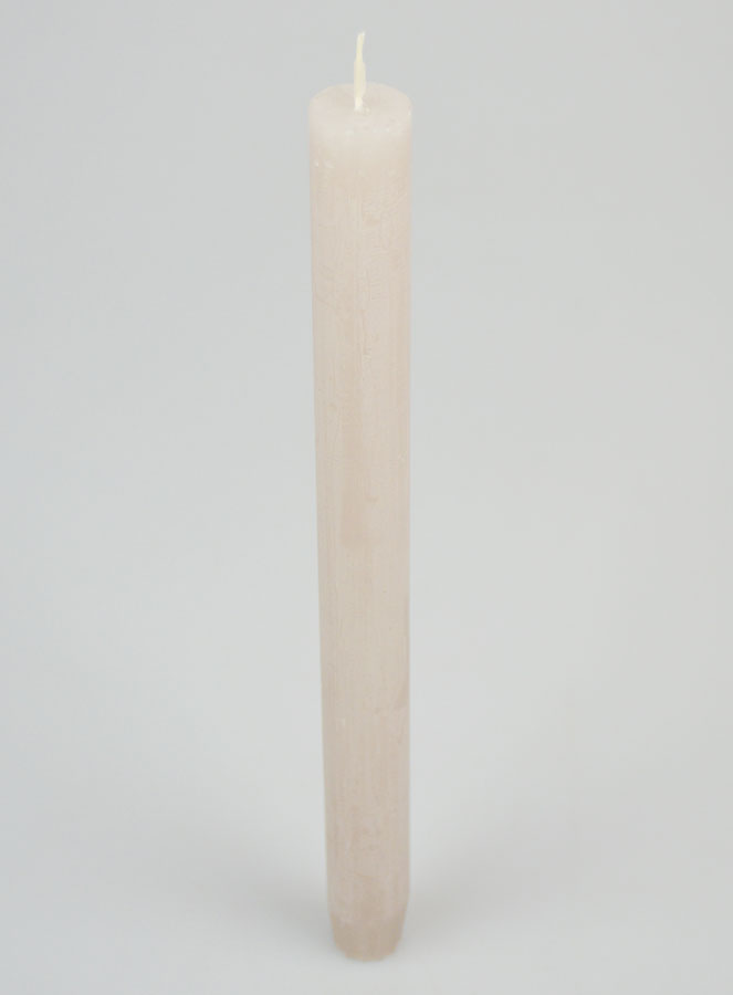 Bougie Teintée Masse 27cm - Gris Sable (pic 2)