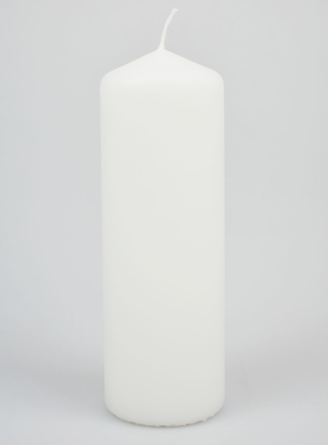 Bougie de Décoration Blanche - 20cm (pic 1)