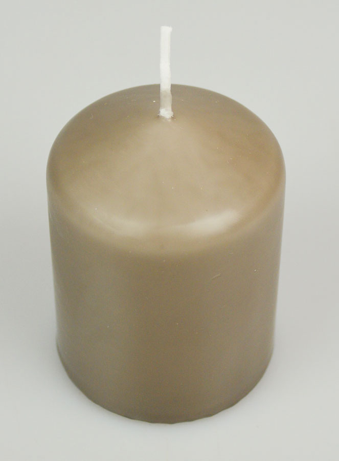 Bougie Décoration 8cm - Taupe (pic 2)