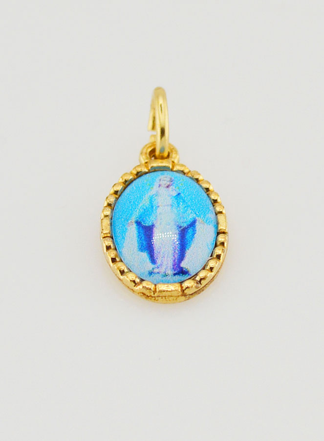 Médaille Bord Torsadé 15mm - Vierge Miraculeuse (pic 2)