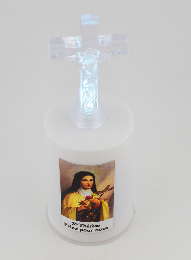 Bougie d'Église à Led Sainte Thérèse (pic 2)