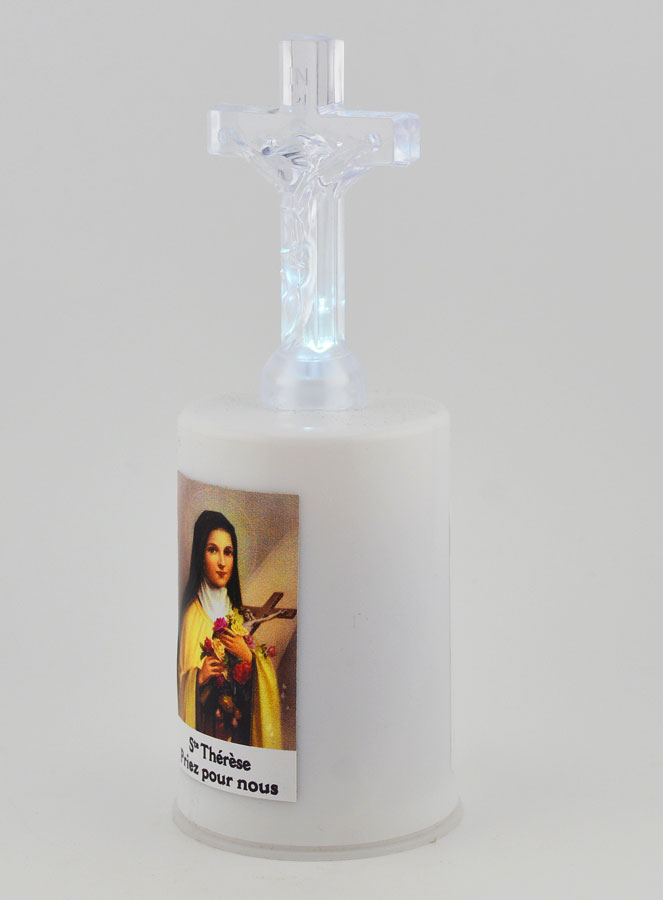 Bougie d'Église à Led Sainte Thérèse (pic 3)
