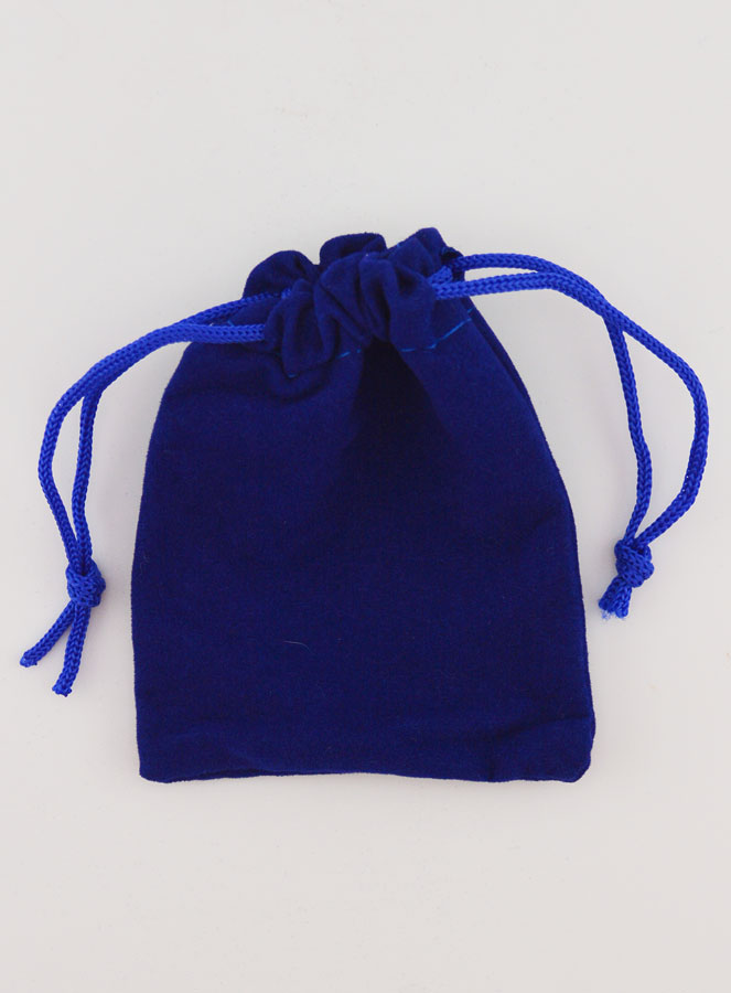 Pochette Chapelet Cadeau Velours 9cm - Bleu (pic 1)