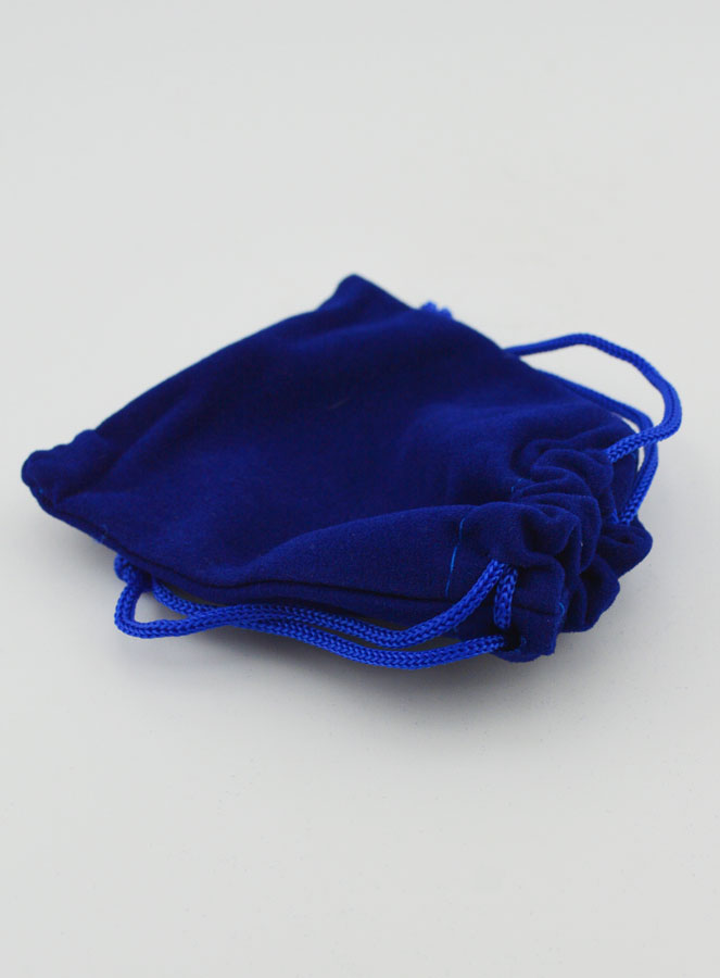 Pochette Chapelet Cadeau Velours 9cm - Bleu (pic 3)