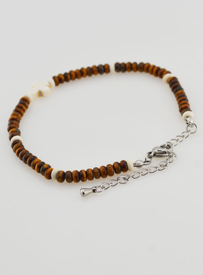 Bracelet Croix et Pierres Marron (pic 4)