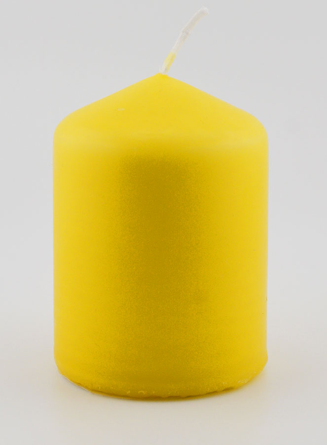 Bougie Décoration 8cm - Jaune (pic 1)