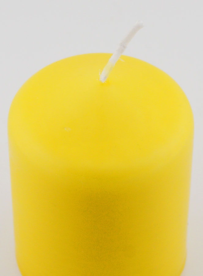 Bougie Décoration 8cm - Jaune (pic 4)