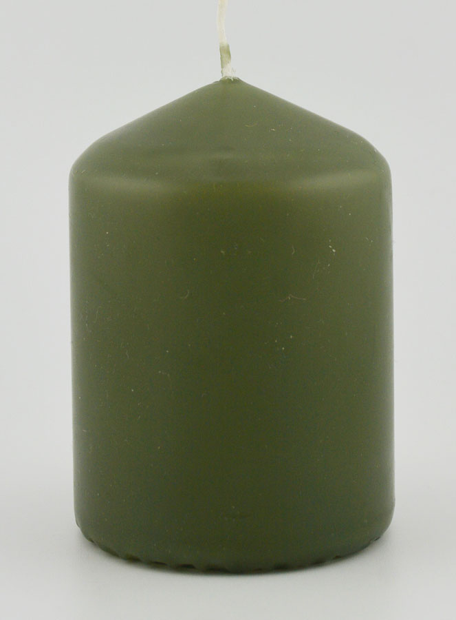 Bougie Décoration 8cm - Vert Olive (pic 1)