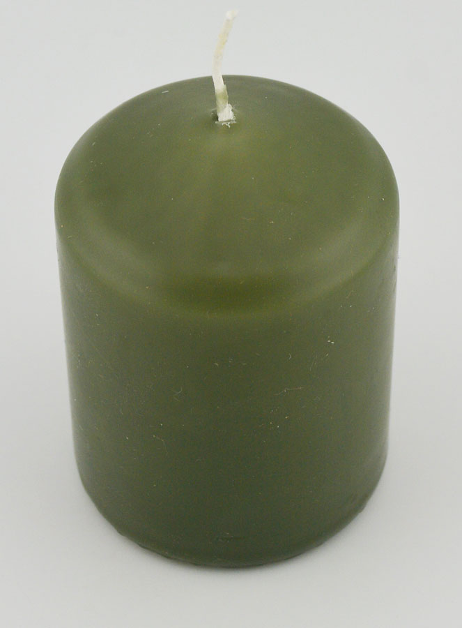Bougie Décoration 8cm - Vert Olive (pic 2)