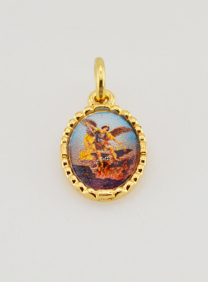 Médaille Bord Torsadé 15mm - Saint Michel (pic 2)