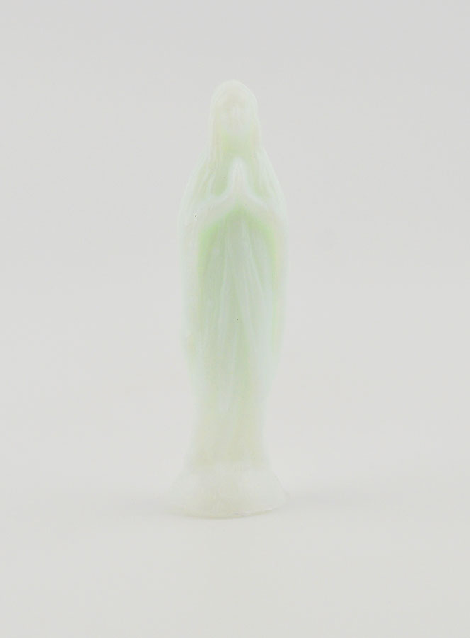 Statue Vierge de Lourdes Fluo Avec Carte - 8cm (pic 2)