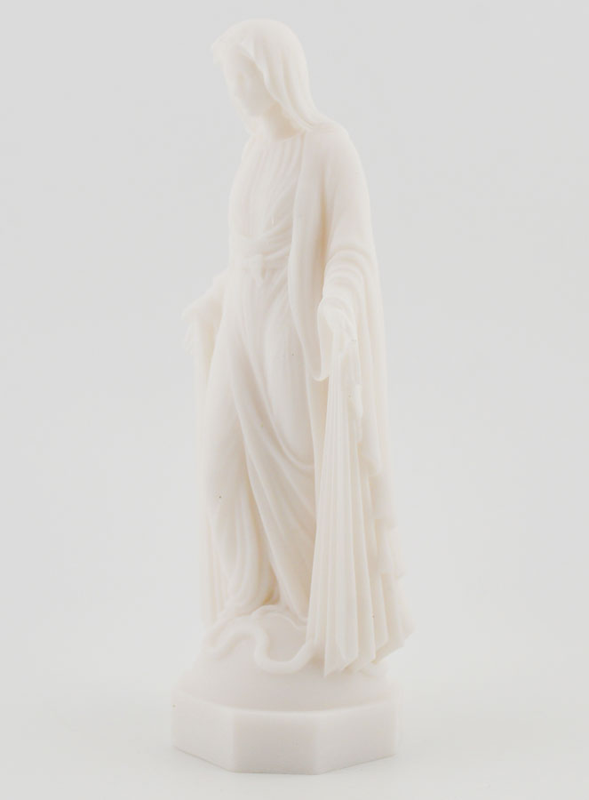 Statue Vierge Miraculeuse en Albâtre - 12cm (pic 2)