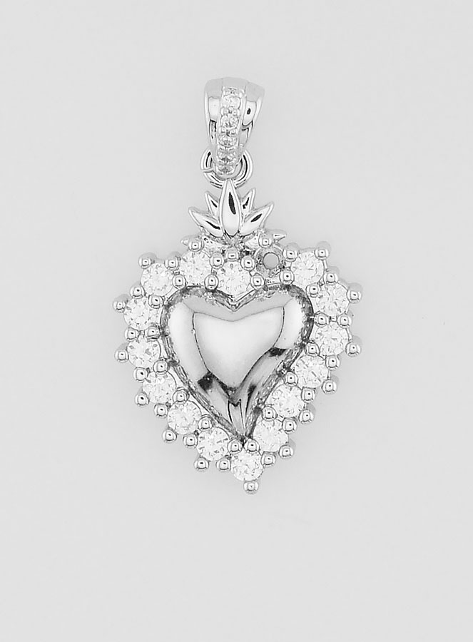 Pendentif Ex-Voto en Laiton Argenté - 18mm (pic 1)