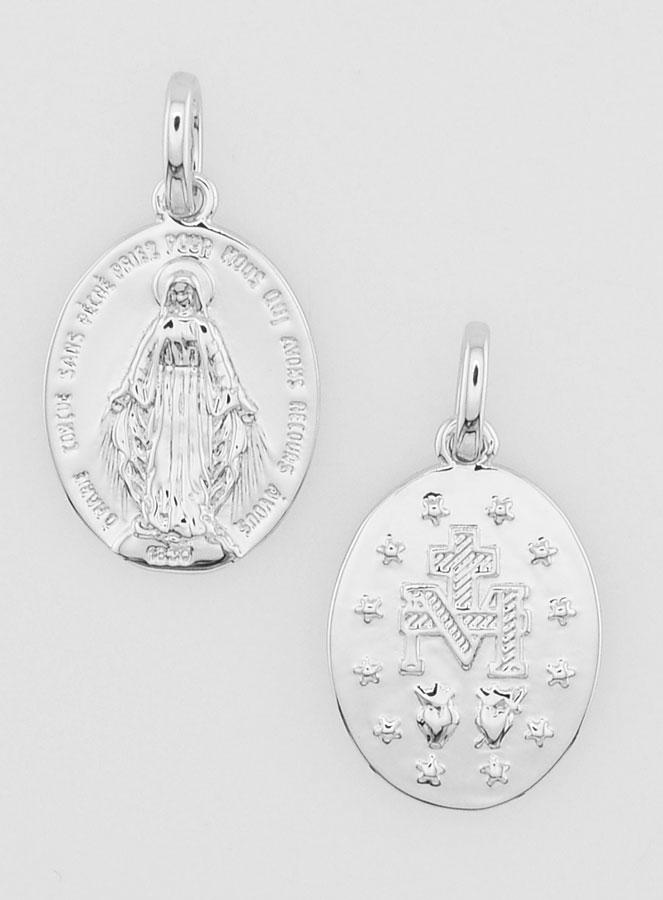 Médaille Miraculeuse Rhodiée - 16mm (pic 1)