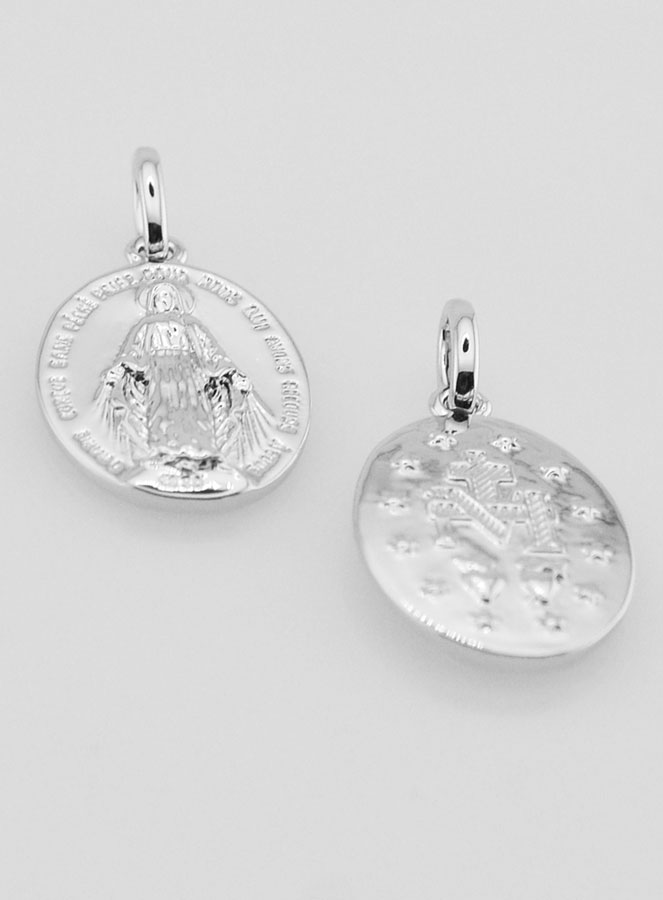 Médaille Miraculeuse Rhodiée - 16mm (pic 2)