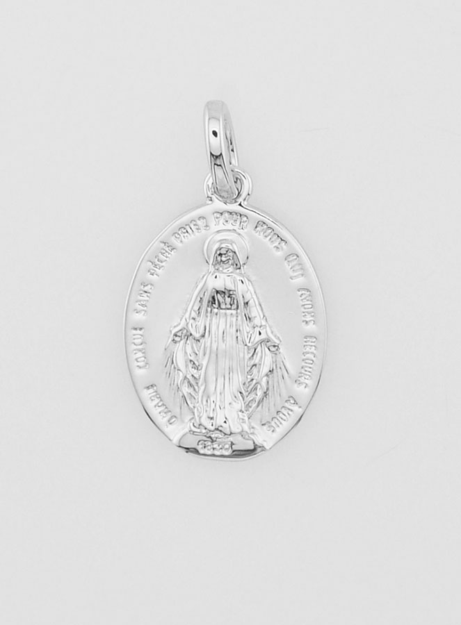 Médaille Miraculeuse Rhodiée - 16mm (pic 3)