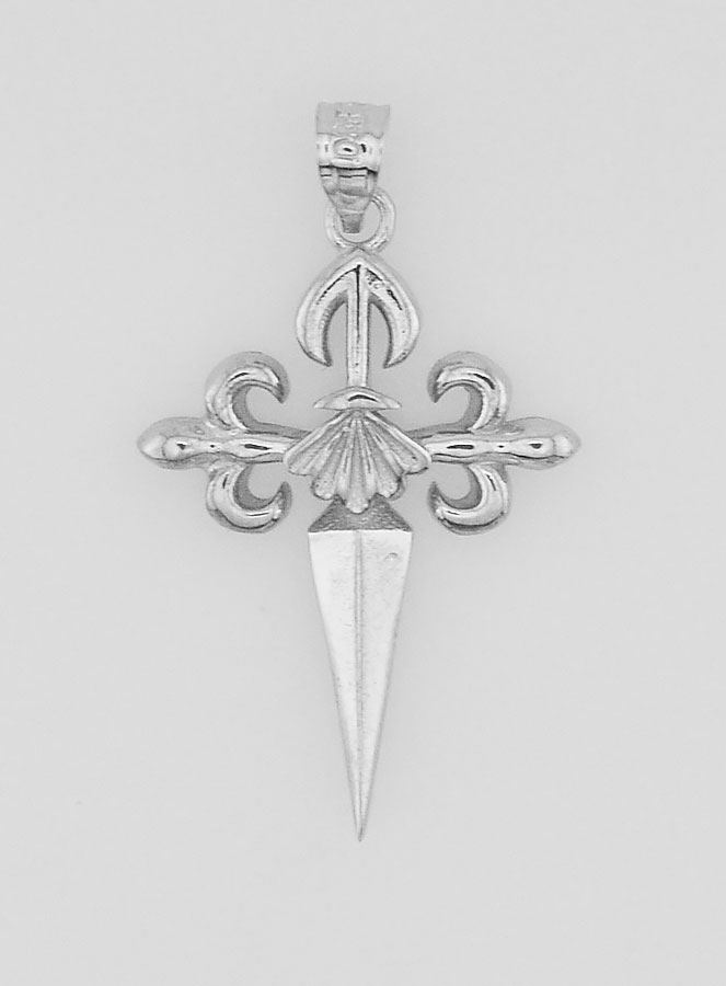 Croix de Saint Jacques en Argent - 20mm (pic 1)