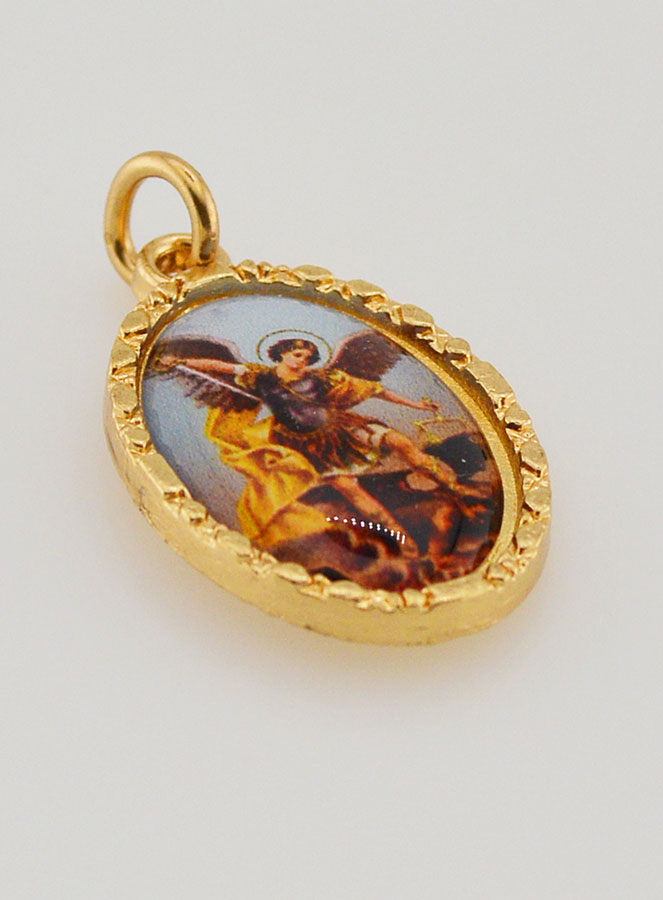 Médaille Bord Torsadé 25mm - Saint Michel (pic 3)