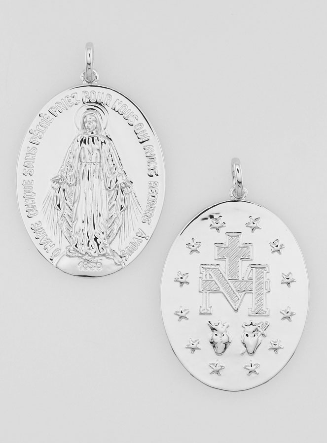 Médaille Miraculeuse Rhodiée - 22mm (pic 1)