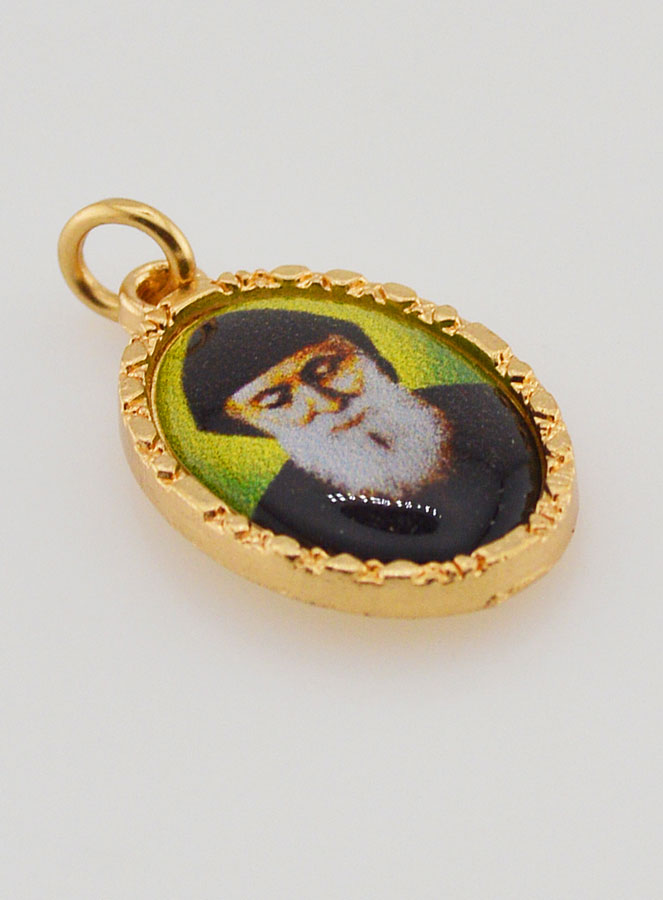 Médaille Bord Torsadé 25mm - Saint Charbel (pic 3)