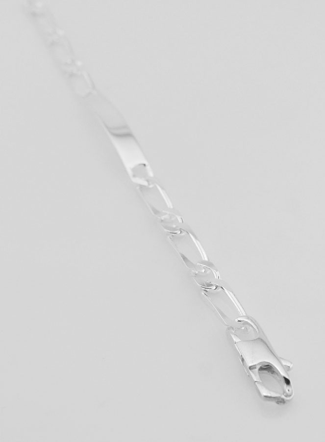 Gourmette Homme en Argent - Maille Figaro 6mm (pic 1)