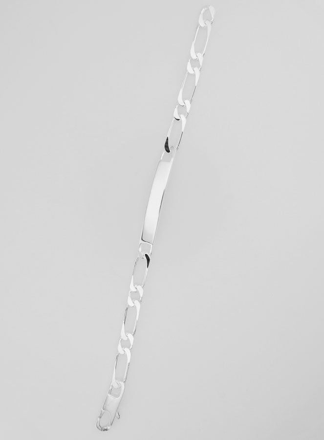Gourmette Homme en Argent - Maille Figaro 6mm (pic 3)