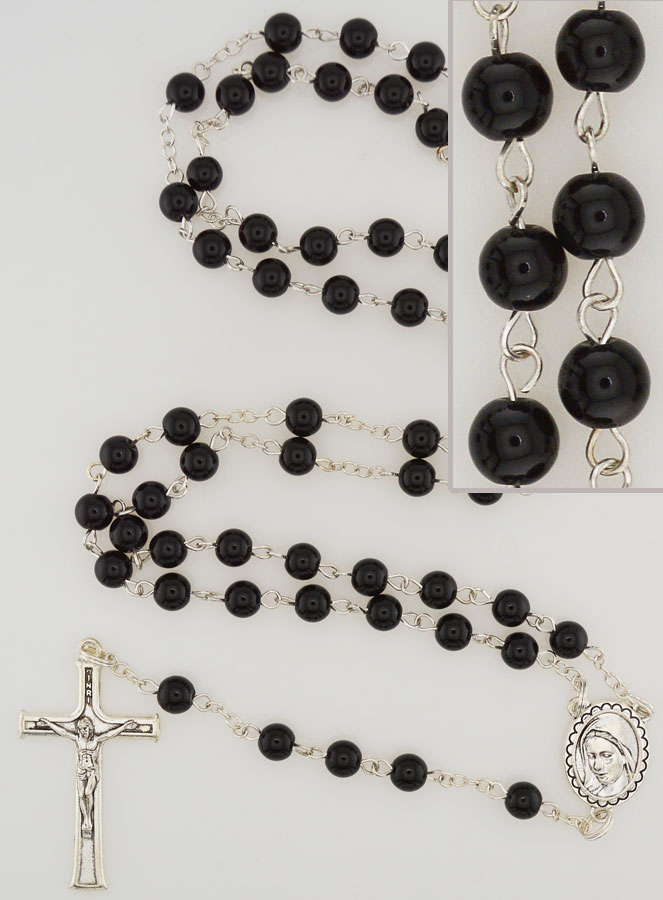 Chapelet Pierres Naturelles - Onyx Noir (pic 1)