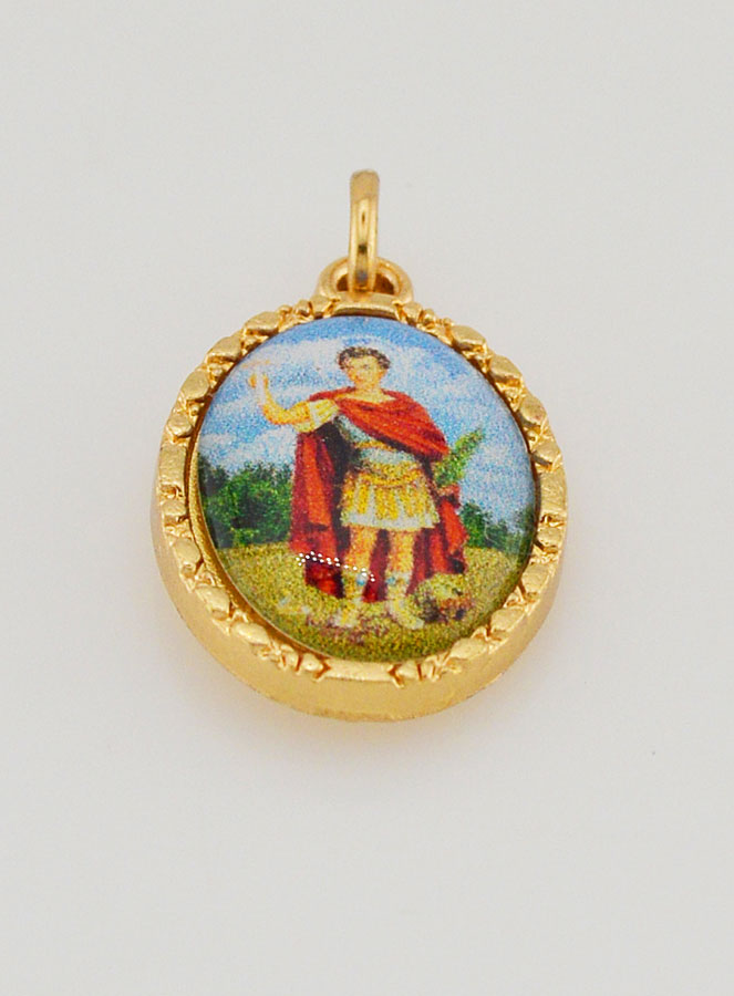 Médaille Bord Torsadé 25mm - Saint Expedit (pic 2)