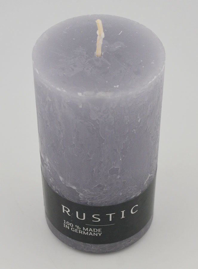 Bougie de Décoration Rustique 38h - Gris (pic 2)