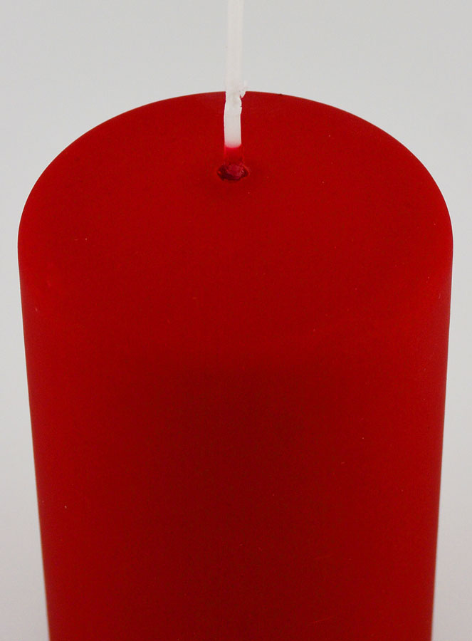 Bougie de Décoration Velours Mat - Rouge (pic 4)
