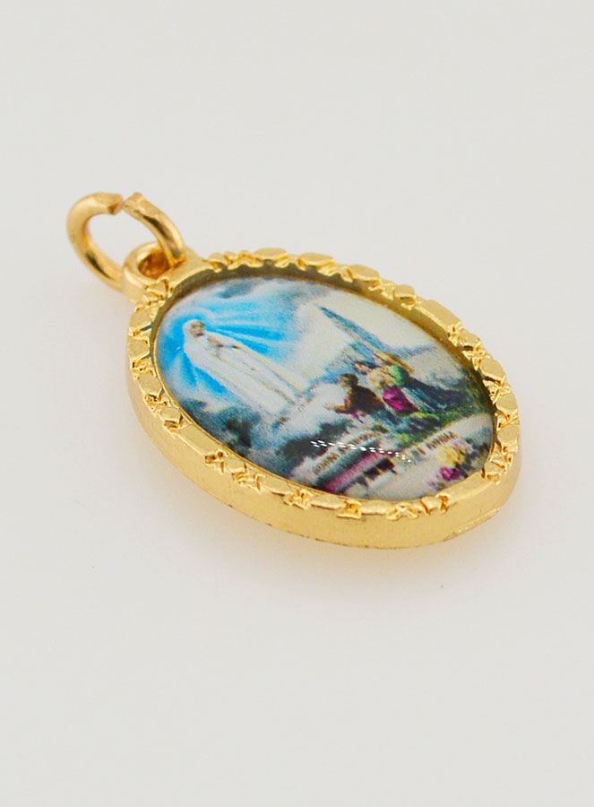 Médaille Bord Torsadé 25mm - Notre Dame de Fatima (pic 3)