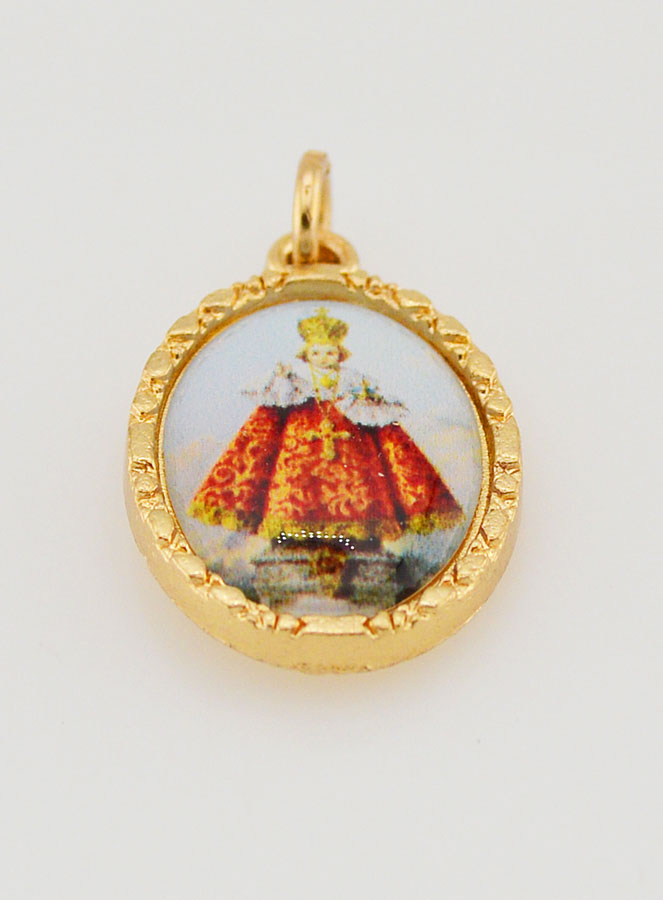 Médaille Bord Torsadé 25mm - Jésus de Prague (pic 2)