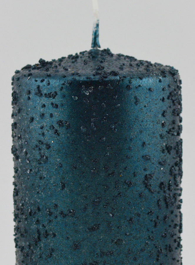 Bougie de Noël à Paillettes - Bleu Vert (pic 3)