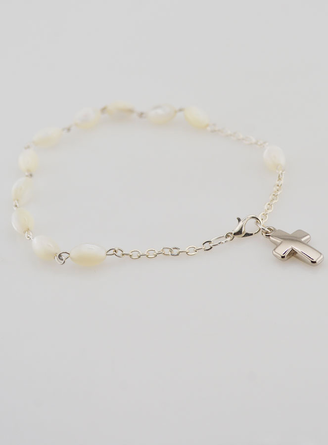 Bracelet Dizainier en Nacre - Grains Ovales (pic 3)