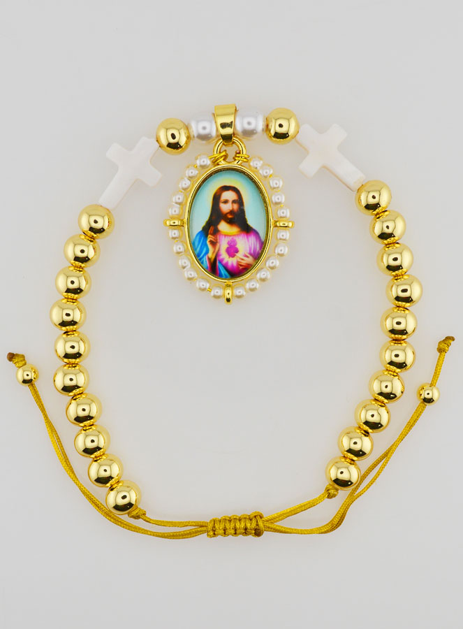 Bracelet Réglable - Sacré Coeur de Jésus (pic 1)