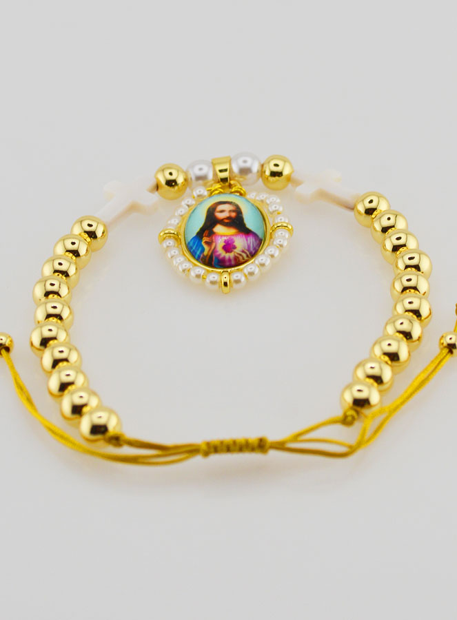 Bracelet Réglable - Sacré Coeur de Jésus (pic 2)