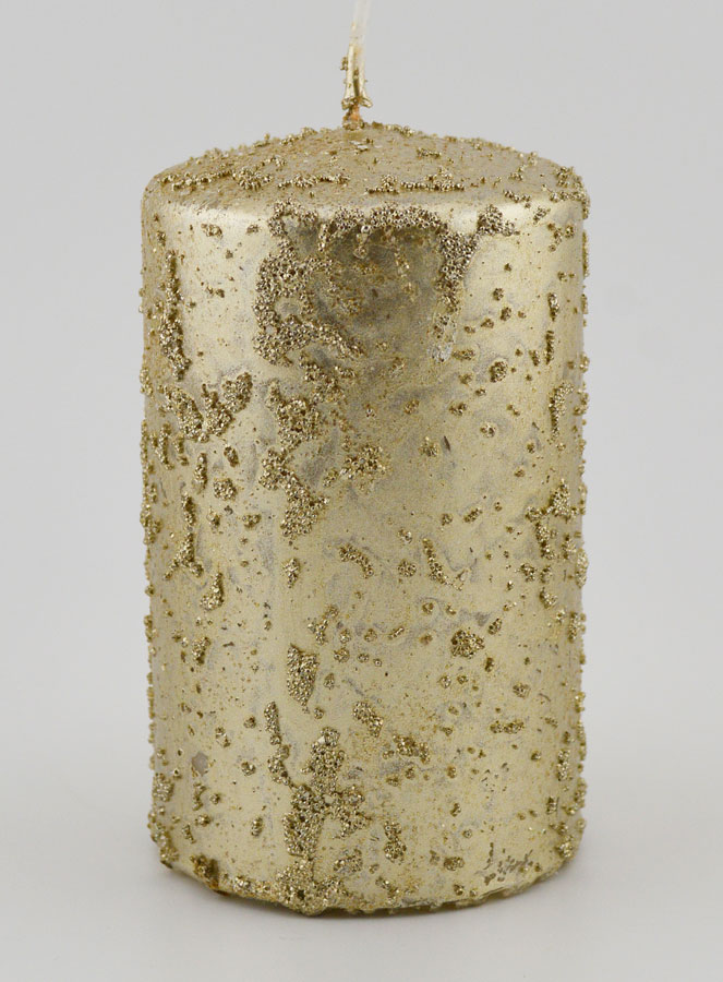 Bougie de Décoration Pailletée - Champagne (pic 1)