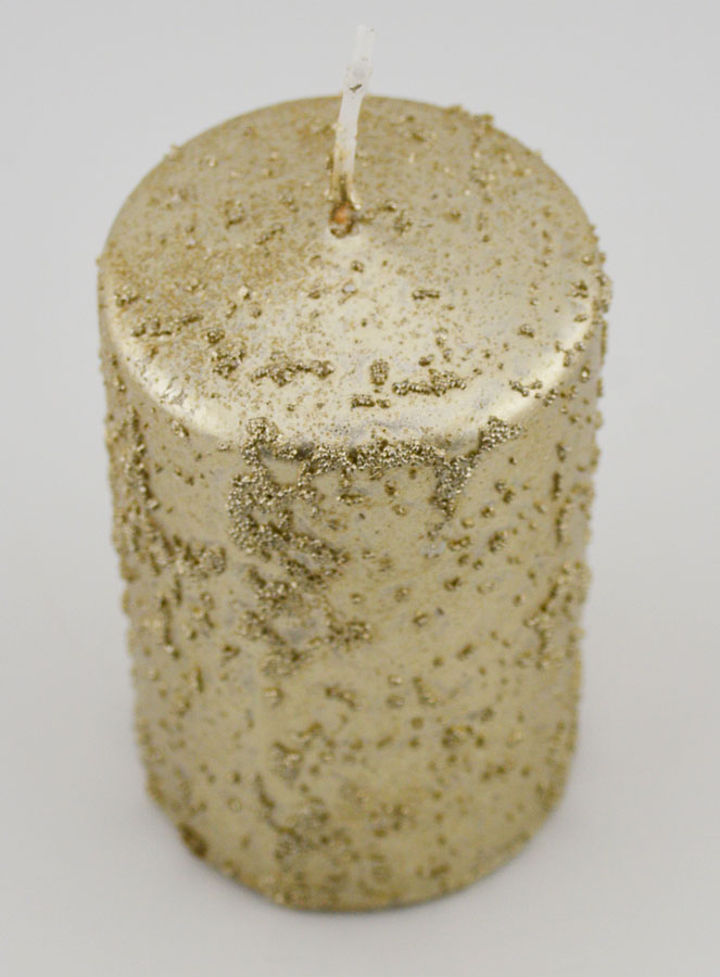 Bougie de Décoration Pailletée - Champagne (pic 2)