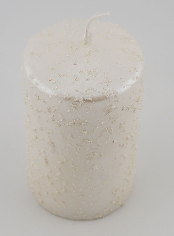 Bougie de Décoration Pailletée - Blanc Perlé (pic 2)
