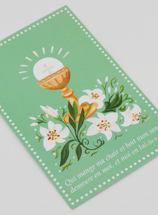Carte de Communion - Calice au Lys Vert (pic 3)