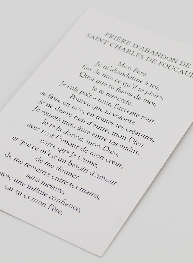 Carte de Prière d'Abandon - St Charles de Foucauld (pic 4)