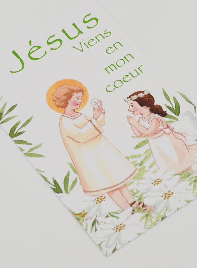 Carte de Communion - Jésus Viens en mon Coeur (pic 3)