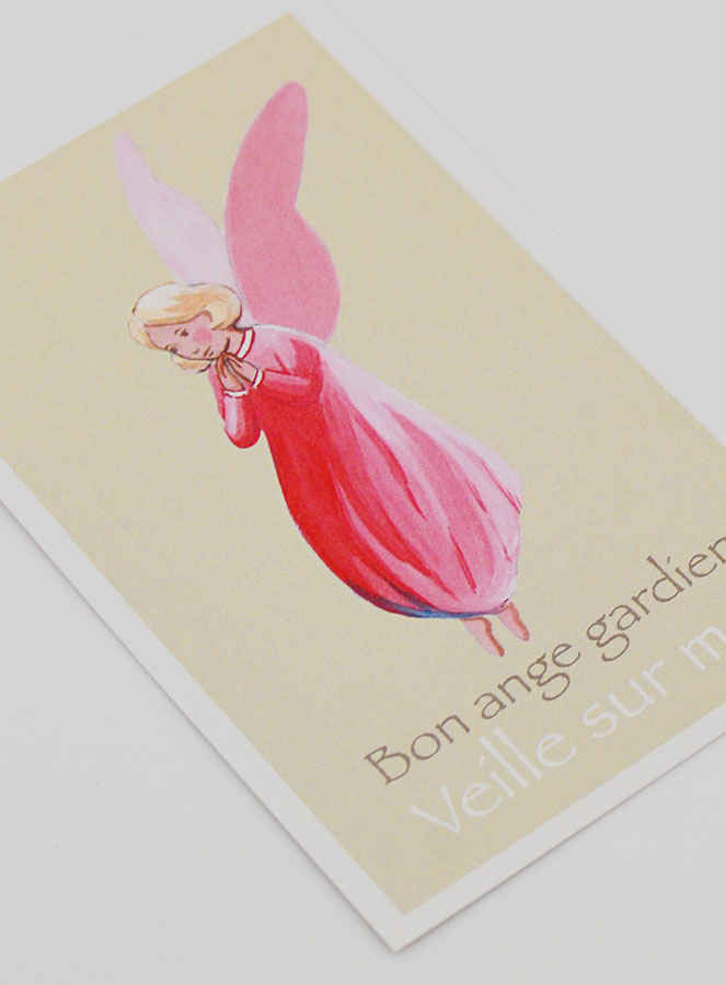 Carte de Baptême - Ange Rose (pic 3)